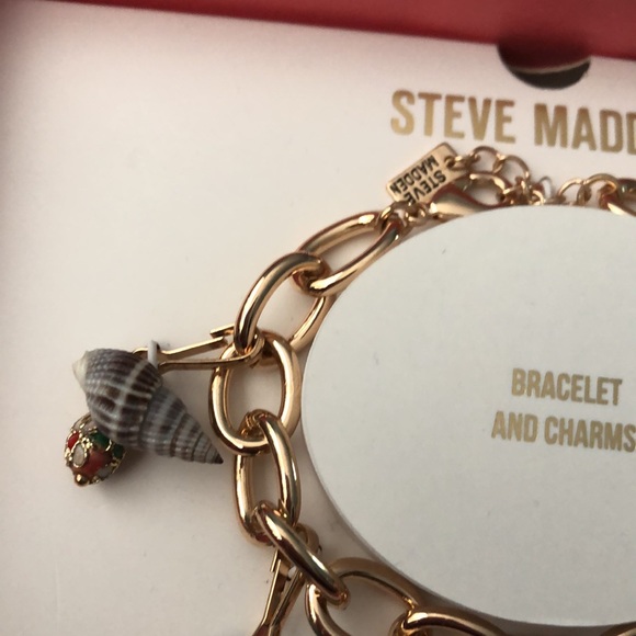 Steve Madden Gold-Tone Charm Bracelet - Picture 4 of 6